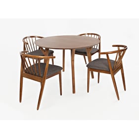 Jofran Furniture Copenhagen Medium Brown Grey 44 Inch Round 5pc Dining Set