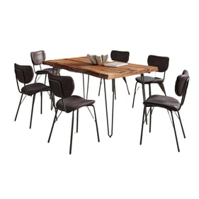 Jofran Furniture Natures Edge Chestnut and Dark Brown 7pc Dining Set