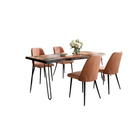 Jofran Furniture Natures Edge Chestnut Light Brown 5pc Dining Room Set