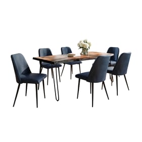 Jofran Furniture Natures Edge Chestnut Blueberry 7pc Dining Room Set