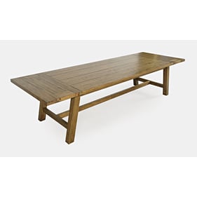 Jofran Furniture Telluride Gold 127 Inch Trestle Dining Table