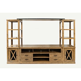 Jofran Furniture Telluride Gold 70 Inch Entertainment Center