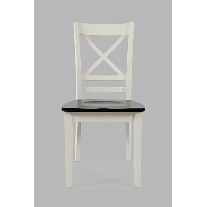 2 Jofran Furniture Asbury Park White Cross Back Chairs JFN-1805-373KD