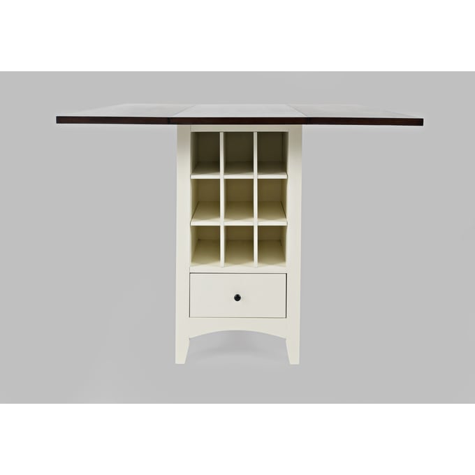 Jofran Furniture Asbury Park White Storage Counter Drop Leaf Table JFN-1806-48