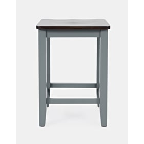 2 Jofran Furniture Asbury Park Grey Backless Saddle Stools