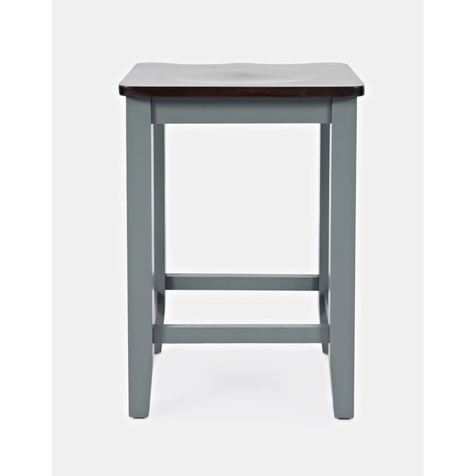 2 Jofran Furniture Asbury Park Grey Backless Saddle Stools JFN-1816-BS175KD