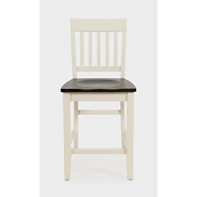 2 Jofran Furniture Decatur Lane White Counter Height Stools JFN-1826-BS393KD