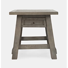 Jofran Furniture Outer Banks Driftwood Gray USB Charging End Table