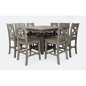 Jofran Furniture Outer Banks Driftwood Gray 9pc Counter Height Set