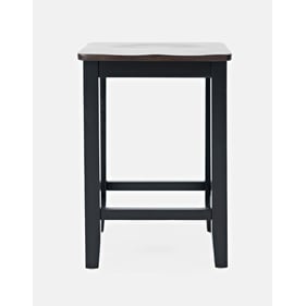 2 Jofran Furniture Asbury Park Black Backless Saddle Stools