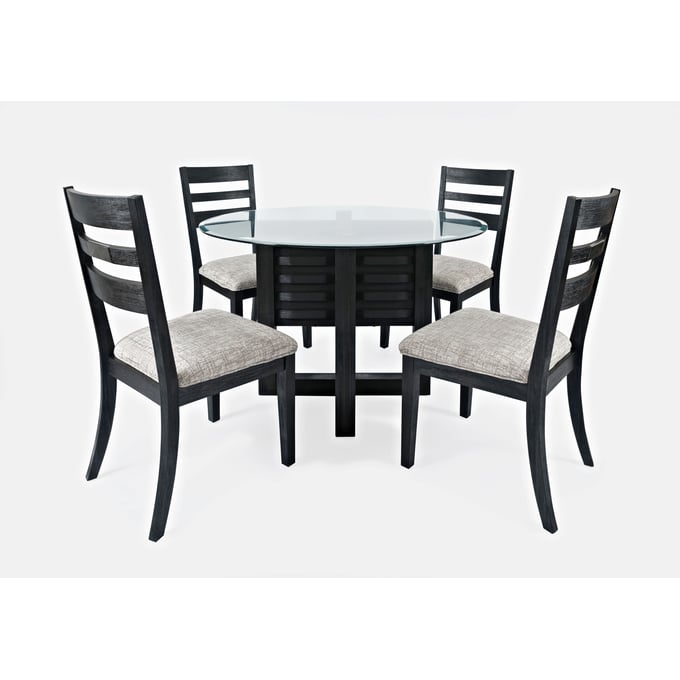 Jofran Furniture Altamonte Dark Charcoal Round 5pc Dining Room Set JFN-1851-DR-S1