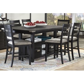 Jofran Furniture Altamonte Dark Charcoal 7pc Counter Height Set