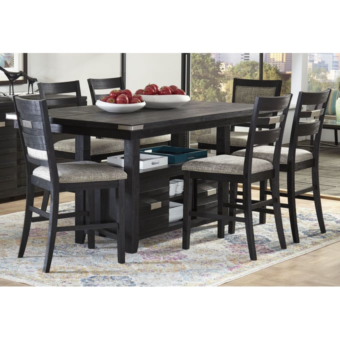 Jofran Furniture Altamonte Dark Charcoal 7pc Counter Height Set JFN-1851-BAR-S1