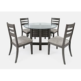 Jofran Furniture Altamonte Brushed Grey Round 5pc Dining Room Set