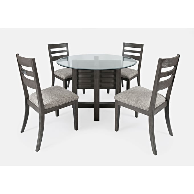 Jofran Furniture Altamonte Brushed Grey Round 5pc Dining Room Set JFN-1851-DR-S2