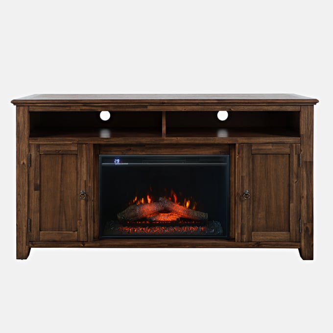 Jofran Furniture Bakersfield Rustic TV Stand with Electric Fireplace JFN-1900-FP6032