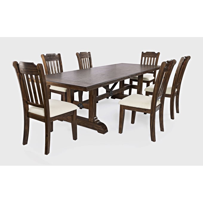 Jofran Furniture Bakersfield Wire Brush Brown 7pc Dining Room Set JFN-1901-DR-S2