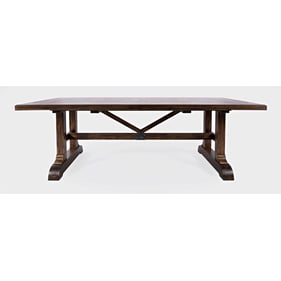 Jofran Furniture Bakersfield Wire Brush Brown Extension Dining Table