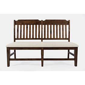 Jofran Furniture Bakersfield Wire Brush Brown Dining Bench