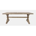 Carlyle Crossing Modern Rustic Distressed Solid Wood Pine Coffee Table with Trestle