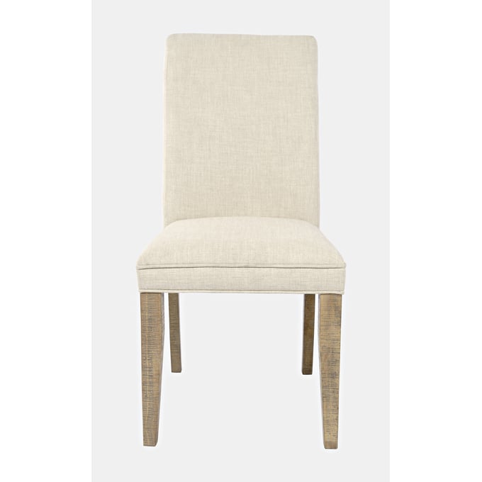 2 Jofran Furniture Carlyle Crossing Medium Brown Cream Upholstered Dining Chairs JFN-1921-405KD