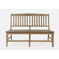 Carlyle Crossing Modern Rustic Solid Pine Slatback Dining Bench