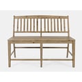 Carlyle Crossing Modern Rustic Solid Pine Slatback Counter Height Bench