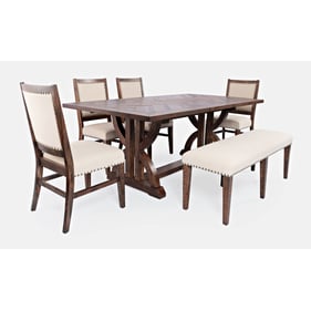 Jofran Furniture Fairview Oak 6pc Dining Room Set