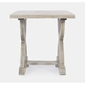 Fairview Transitional Herringbone Distressed Acacia End Table