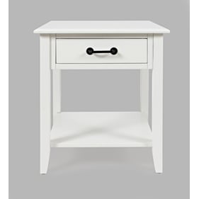 Jofran Furniture North Fork Country Off White End Table