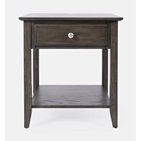 Jofran Furniture Modern Espresso Grey Brown End Table