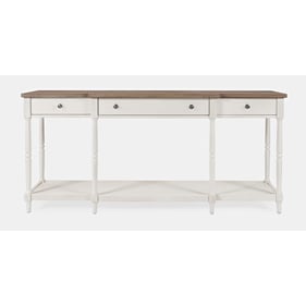 Jofran Furniture Grafton Farms White Brown Sofa Table