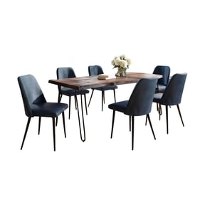 Jofran Furniture Natures Edge Slate Blueberry 7pc Dining Room Set