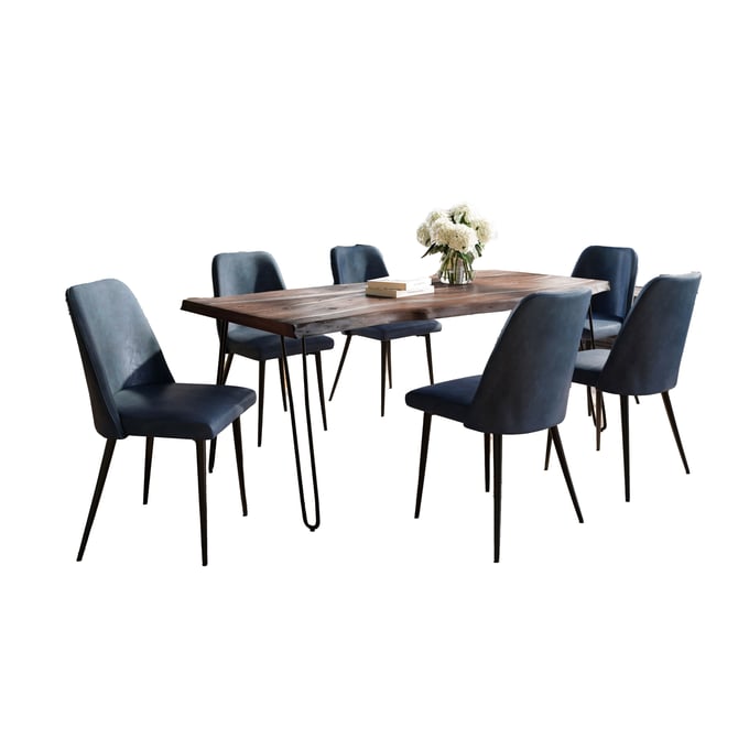 Jofran Furniture Natures Edge Slate Blueberry 7pc Dining Room Set JFN-1981-79D-6-DOXCHBLB