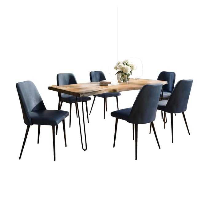 Jofran Furniture Natures Edge Natural Blueberry 7pc Dining Room Set JFN-1985-79D-6-DOXCHBLB