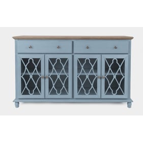 Jofran Furniture Aurora Hills Blue 4 Door Accent Chest