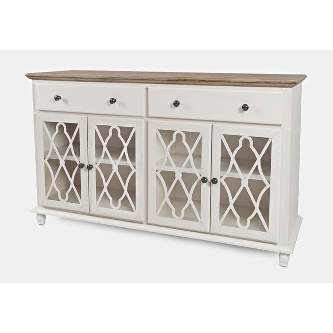 Jofran Furniture Aurora Hills Brushed White 4 Door Accent Chest JFN-1998-58