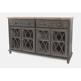 Jofran Furniture Aurora Hills Brushed Grey 4 Door Accent Chest