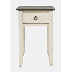 Jofran Furniture Devon Antique White End Table