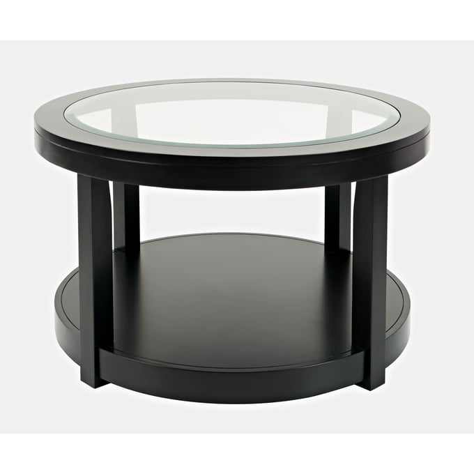 Jofran Furniture Urban Icon Black 3pc Round Coffee Table Set JFN-200-OCT-S4