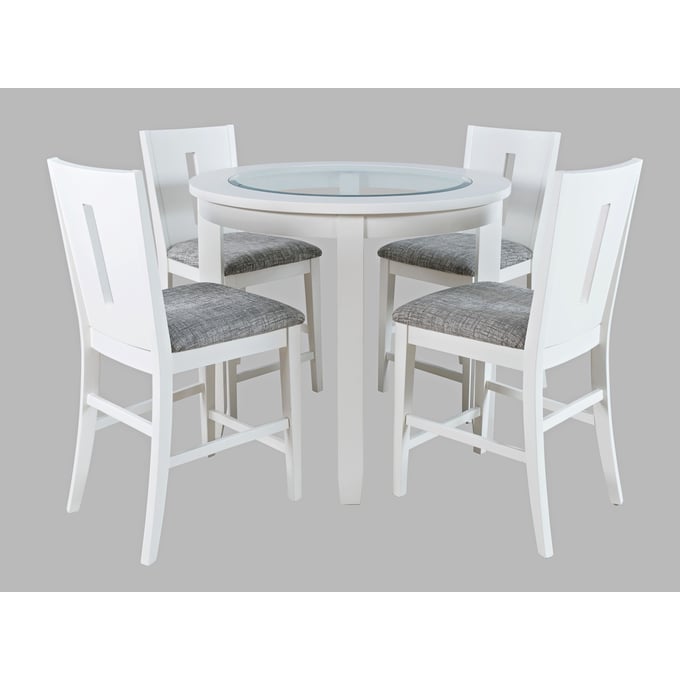 Jofran Furniture Urban Icon White 5pc Counter Height Set JFN-2003-CHT-S1