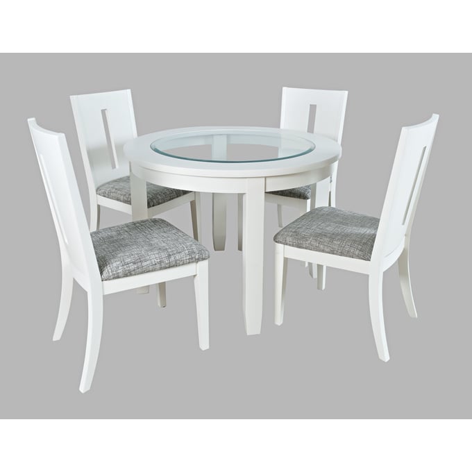 Jofran Furniture Urban Icon White Round 5pc Dining Room Set JFN-2003-DR-S1