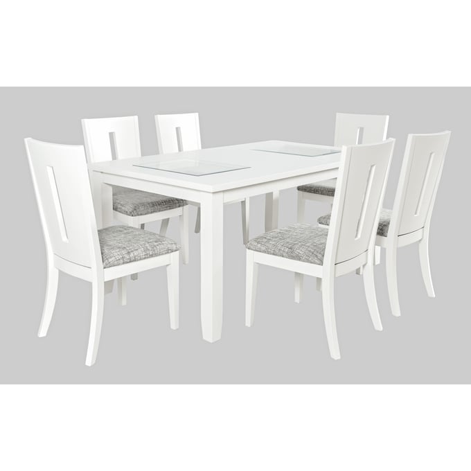 Jofran Furniture Urban Icon White 7pc Dining Room Set JFN-2003-66D-7