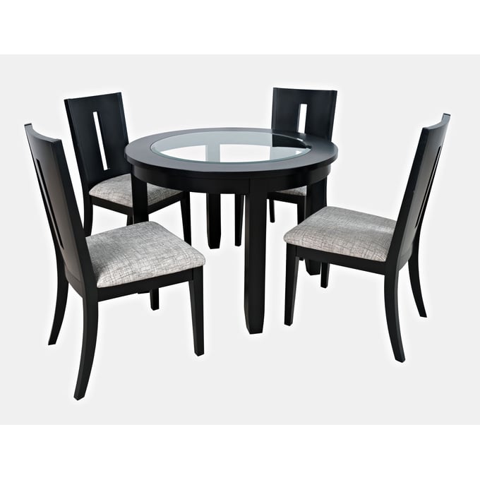 Jofran Furniture Urban Icon Black Round 5pc Dining Room Set JFN-2004-DR-S2