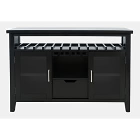 Jofran Furniture Urban Icon Black Buffet Server with Wine Rack