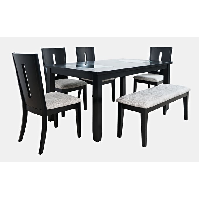 Jofran Furniture Urban Icon Black 6pc Dining Room Set JFN-2004-66-DR-S5