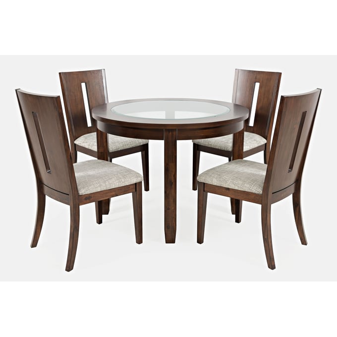 Jofran Furniture Urban Icon Merlot Round 5pc Dining Room Set JFN-2005-DR-S3