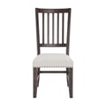 Willow Creek Distressed Solid Pine Upholstered Slatback Chair (Set of 2)