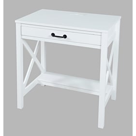 Jofran Furniture Hobson White USB Charging Desk