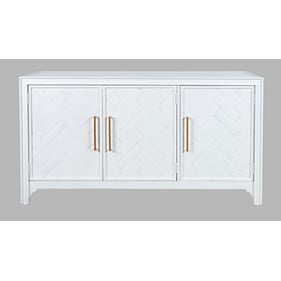 Jofran Furniture Gramercy Blanc 3 Door Accent Cabinet